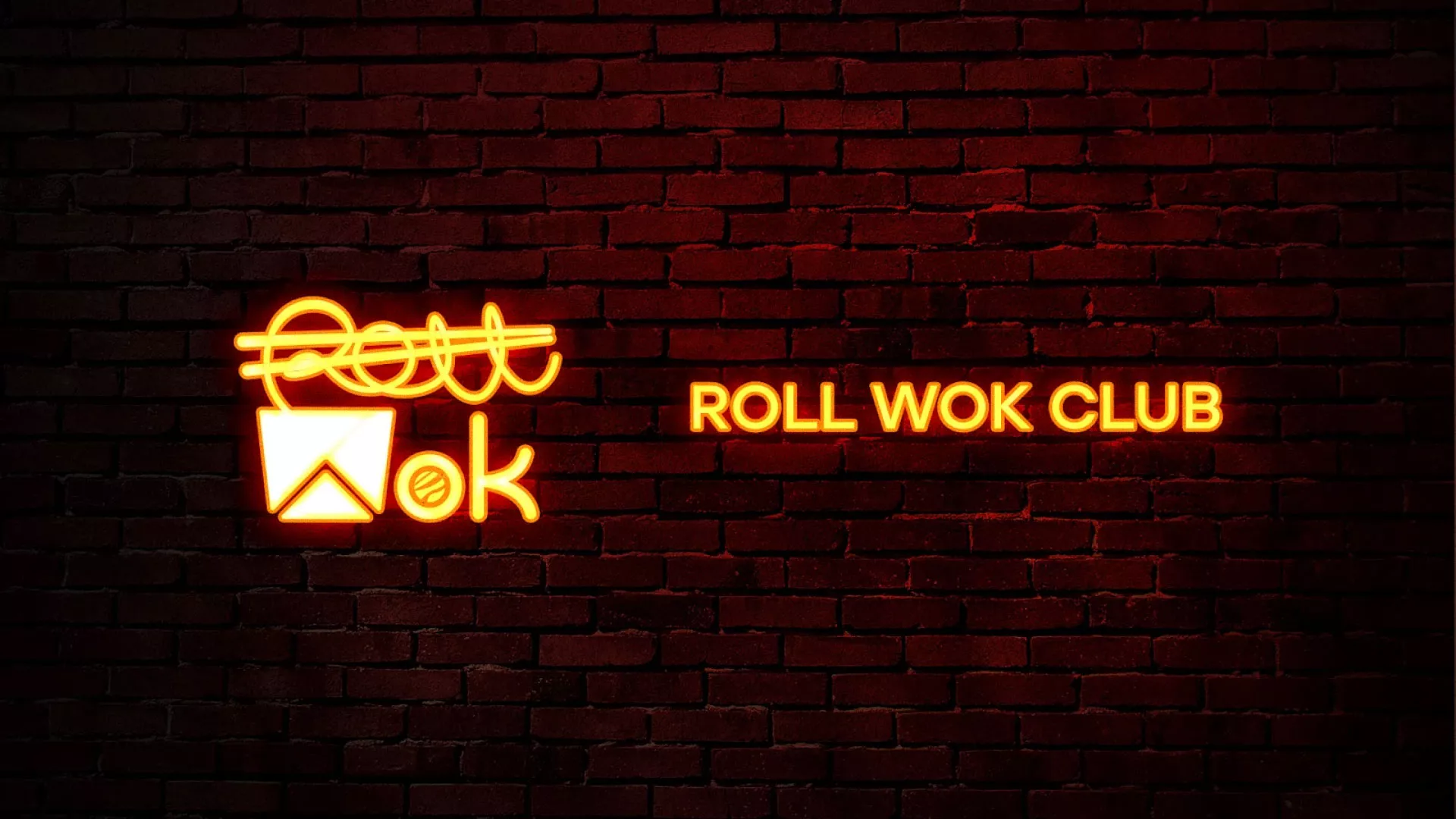 Разработка интерьерной вывески суши-бара «Roll Wok Club» в Подольске