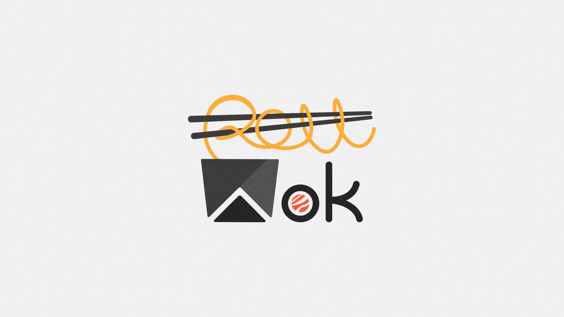 Разработка логотипа в Подольске для суши-бара «Roll Wok Club»