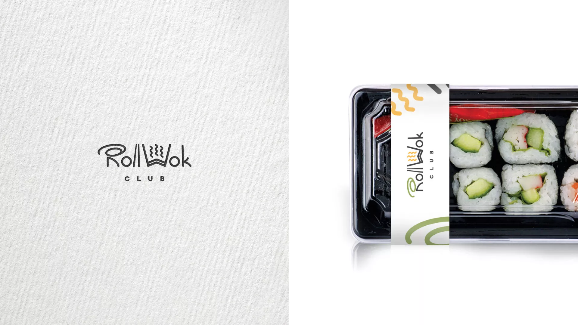 Создание дизайна упаковки суши-бара «Roll Wok Club» в Подольске
